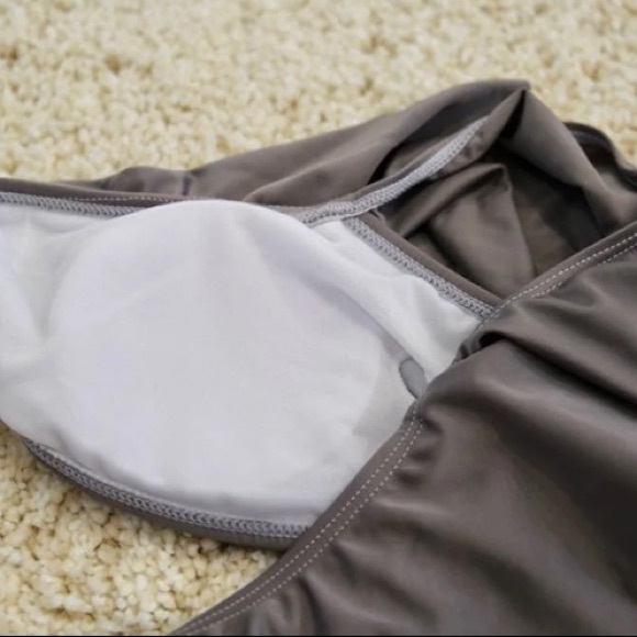 Gray Off Shoulder High Waisted Bikini - Picture 5 of 5